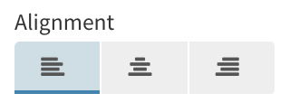 Alignment setting with icons